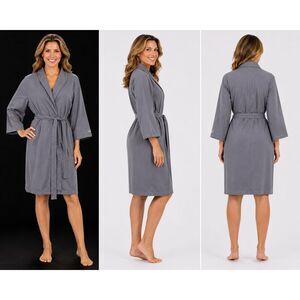 NWT Brobe XL Mommy / Comfort Robe Ultra Soft Heather Gray Cotton